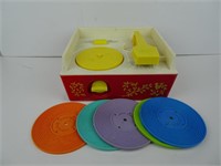 Vintage Fisher Price Record Player Music Box with