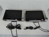 Set of 9" Portable DVD players for car - mount on