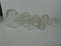 Set of glass canisters