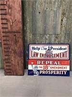 Help the President tin sign