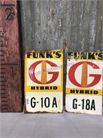 Funks Hybrid corn variety field signs, pair