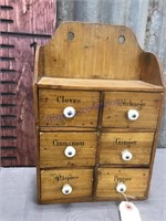 Wood spice cabinet