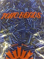 Toho 15 mm silver lined cobalt bugle beads