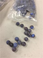 Blue glass beads 1000 pieces