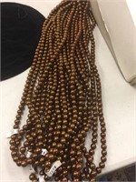 8 mm round bronze plastic pearls