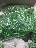 Toho 12 mm silver lined green bugle beads