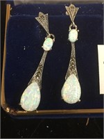 Opal with marcasite earrings