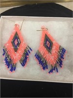 South west style bead earrings