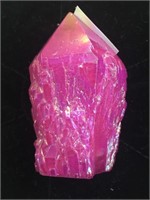 Healing pink quartz crystal