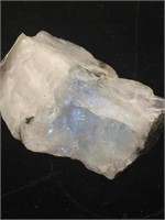 Natural moonstone with blue fire