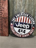 Jeep 4X4 round sign