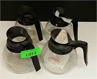 4 Bloomfield Glass Coffee Pots