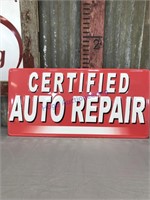 Certified Auto Repair  tin sign