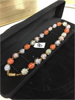 Glass Pandora bead necklace