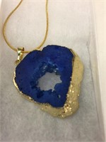 Blue agate necklace