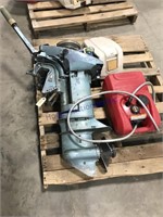 9.9HP Evinrude Outboard motor w/ gas tank