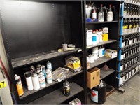 2 Metal Shelving Units Of Misc. Painting Supplies