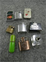 Group of 8 cigarette lighters, Camel, Lucite,