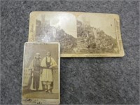 Small cabinet card photo of Turkish couple,
