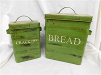 Metal bread box - metal cracker box
