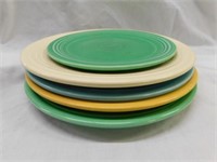 Fiesta: four 9" plates - one 7" plate