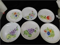 Westmoreland plates: 6 floral