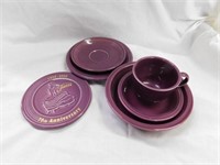 Fiesta Post '86 heather: 7" plate - cup & saucer