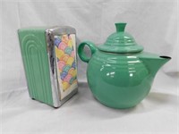 Fiesta Post '86, sea mist green: metal tea kettle