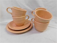 Fiesta Post '86, apricot: 6 cups - 1 saucer - one