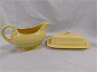 Fiesta Post '86, pale yellow: gravy boat and 1/4