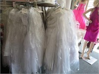 LOT, (5) YOUTH BRIDAL PARTY DRESSES (MISC BRANDS,