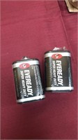 Two 6 volt everready batteries