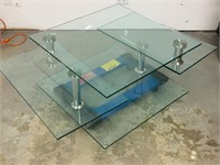 Chrome & glass coffee table