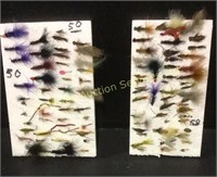 Tray of Homemade Trout Fly Fishing  Flies