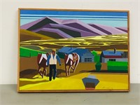 Painting, Alberta foothills, Daniel 1978