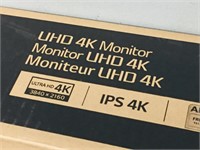 LG- 27" UHD  4K monitor w/ stand