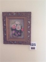 Picture Frame with Flower Painting