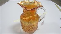 FENTON FLUFFY PEACOCK PITCHER