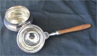 Silver Plate Tea Strainer &  Footed Bowl