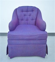Purple Accent Arm Chair - 33"h x 33.5"d x 26"l
