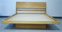 Queen Oak Bed Frame & Platform - 36.5h x 80"l x 60