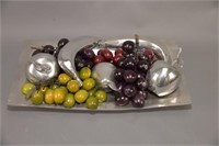 Metal Tray with Fruit