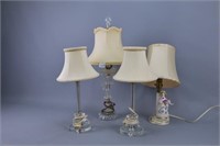 Four Smaller Table Lamps