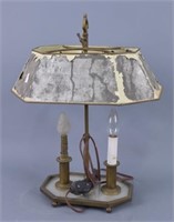 Tin and Brass Table Lamp