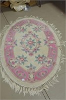 Oval Pink and Cream Mat