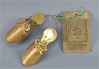 Two Brass Match Holders