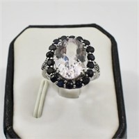 NATURAL AMETHYST SAPPHIRE GEMSTONE RING