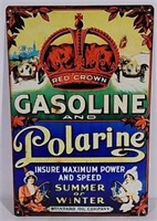 SST Red Crown Gasoline & Polarine Sign