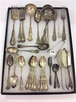 Collection of Ornate Silver Plate Flatware Pieces