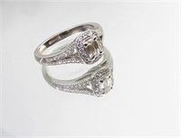 Platinum Christopher Design Diamond Ring, Crisscut